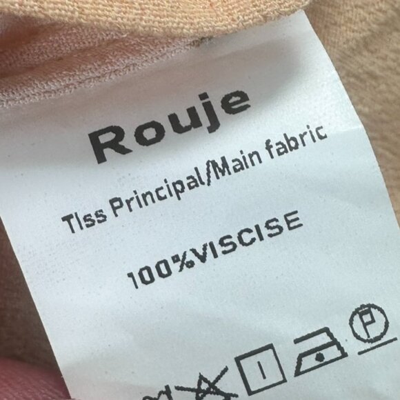 Rouje Paris Womens Midi Plunge Neck Dress Yellow Floral Size 34 US 2 Summer Lux - Picture 9 of 12